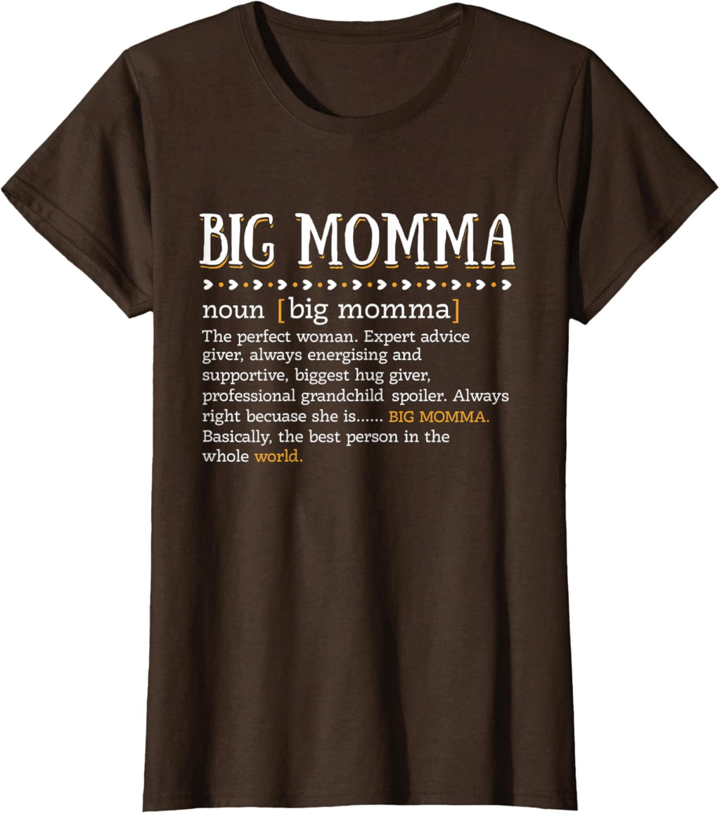 Womens Funny BIG MOMMA Definition Cute Mom Grandma Mother\u2019s Day