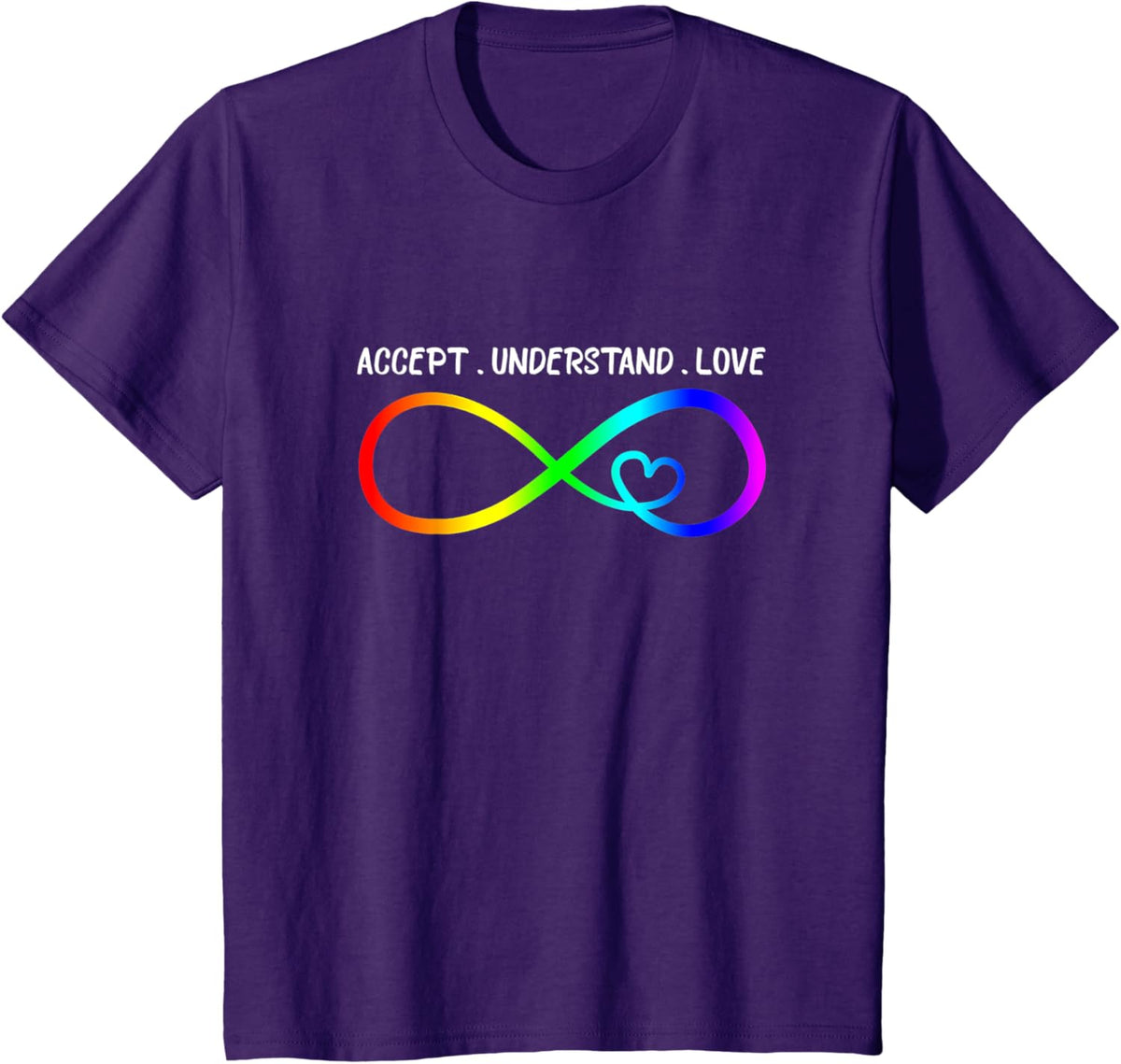 Accept Understand Love Heart Infinity Autism Awareness