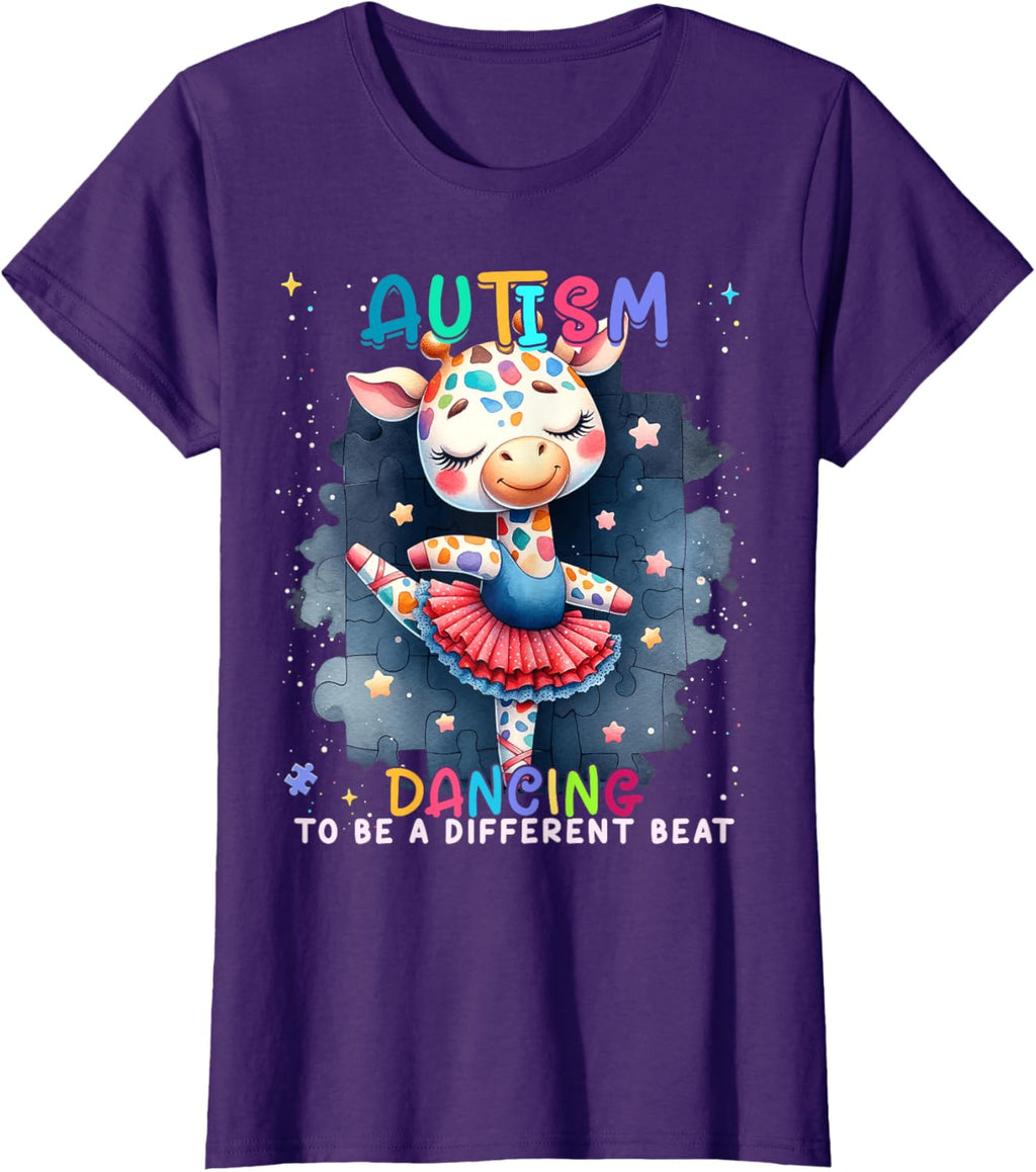 Autism Awareness Cute Unicorn Dancing To A Different Beat