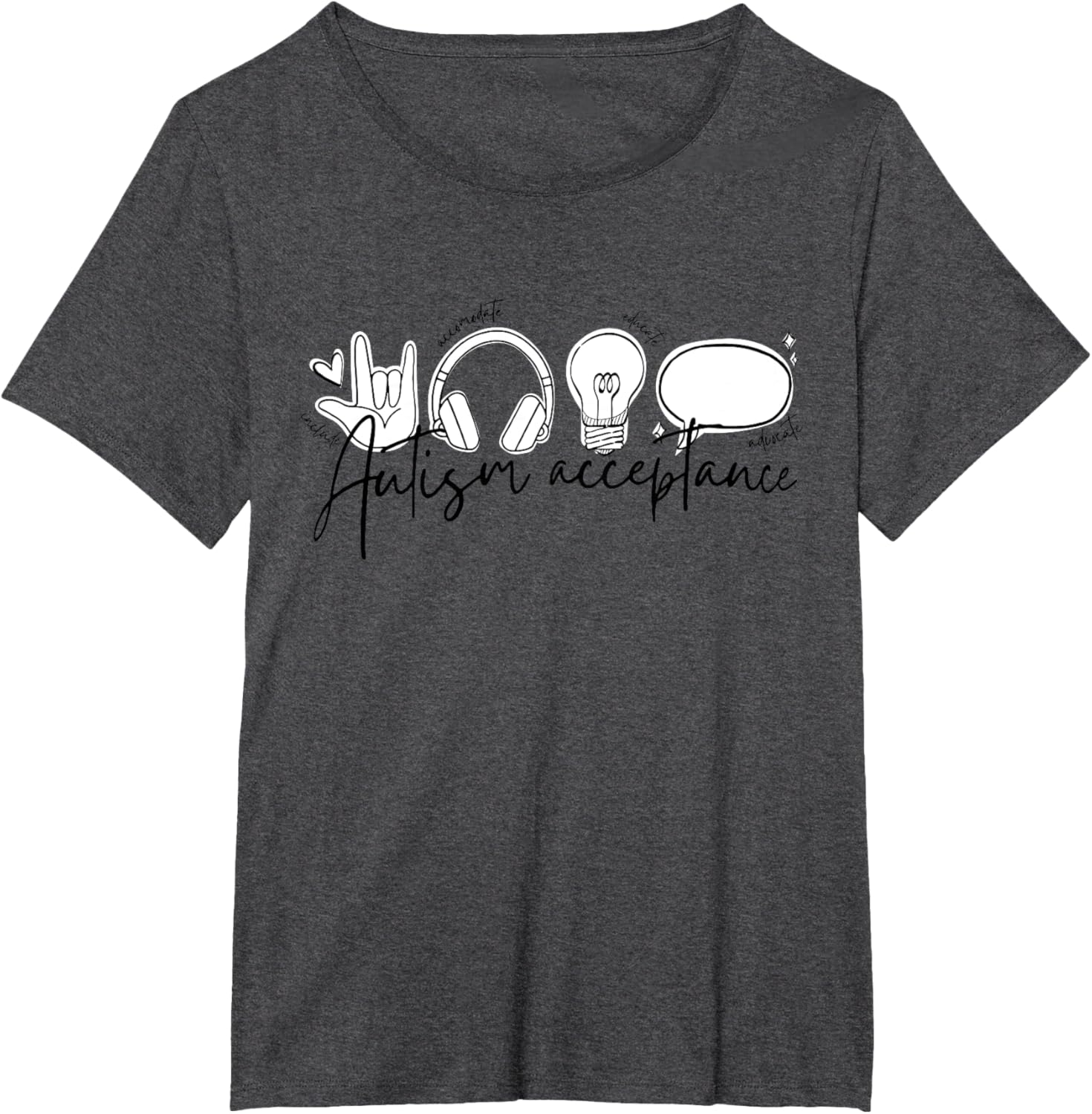 Autism Awareness Acceptance Shirt Support Mom Women Kid