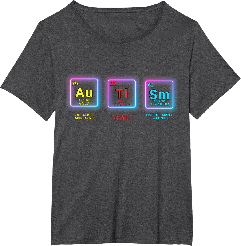 Autism Awareness Kids Women Men Elements Periodic Table ASD
