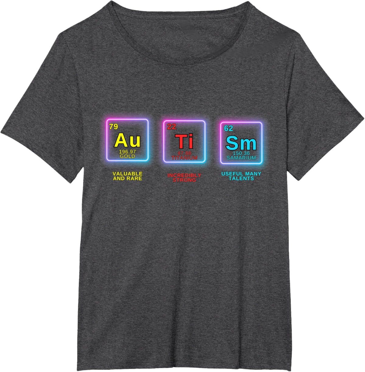 Autism Awareness Kids Women Men Elements Periodic Table ASD