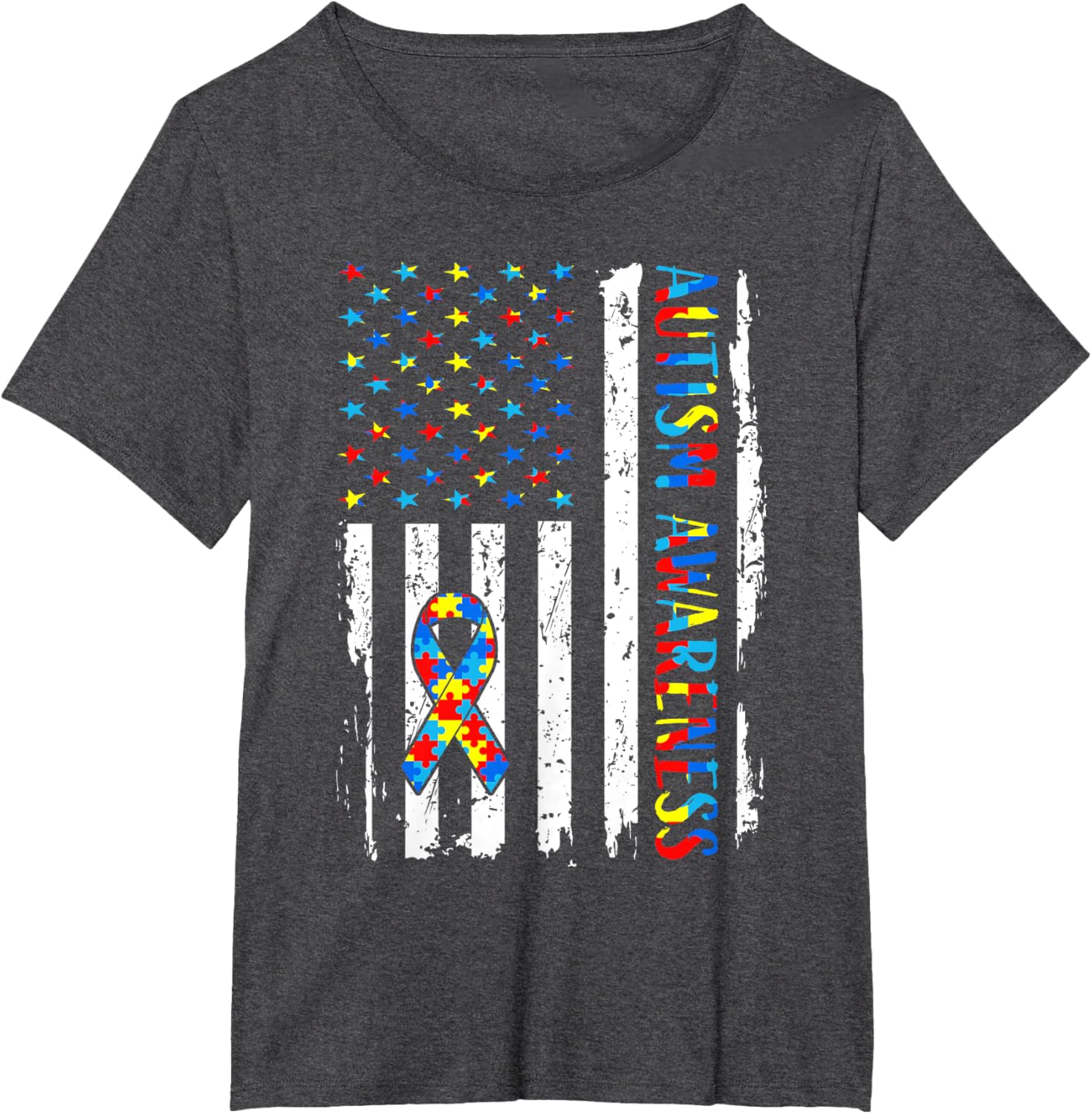 Autism Awareness Mom Dad USA flag Autistic Awareness Autism