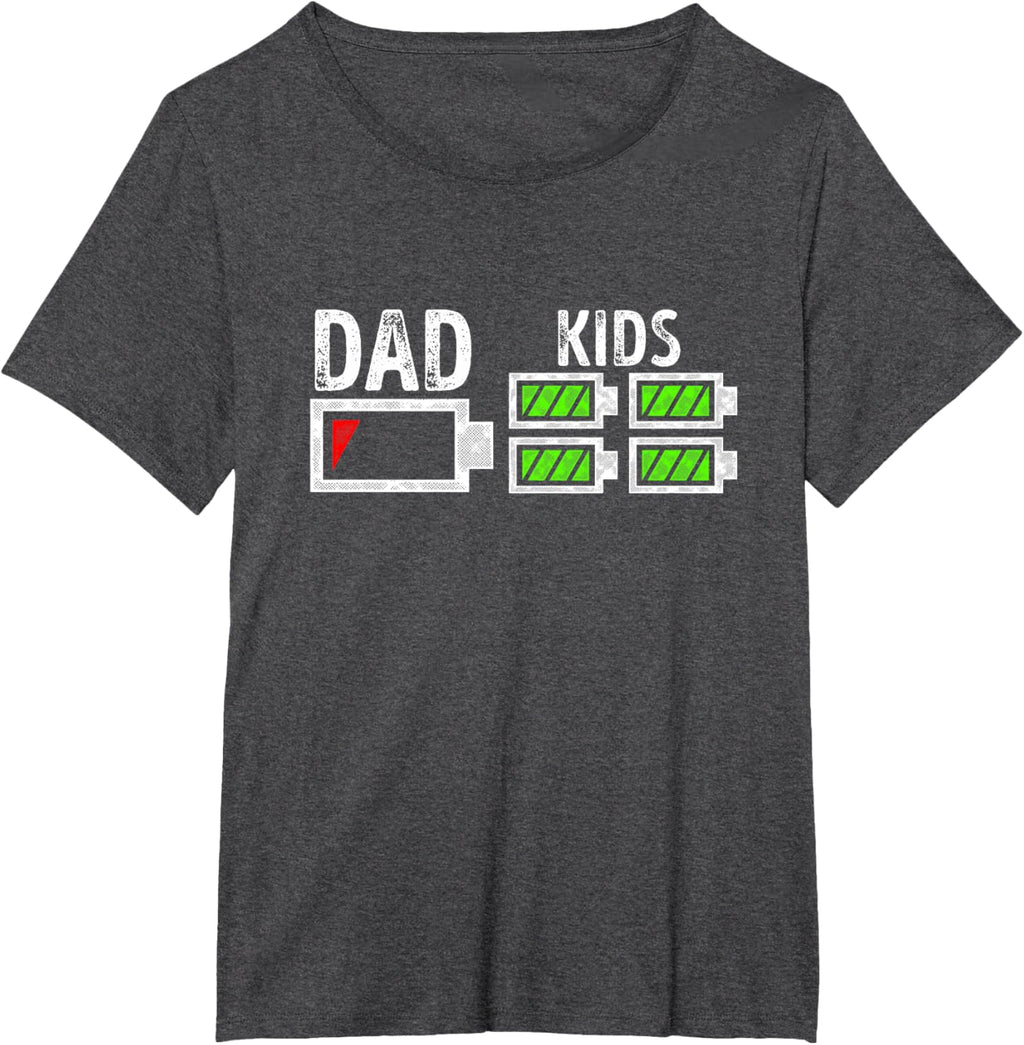 Dad of Four Low Battery Funny Father of 4 Kids Dad