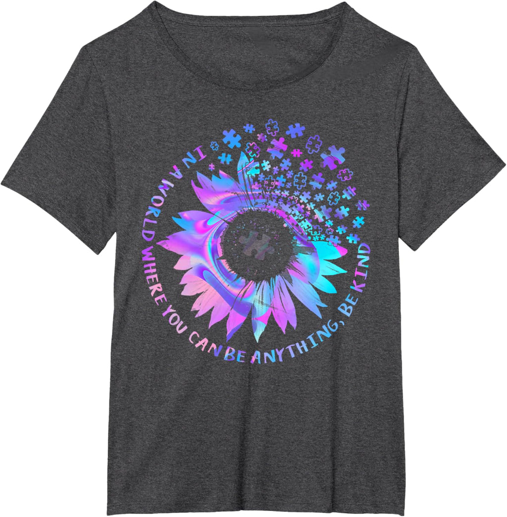 Be Kind Autism Awareness Kindness Sunflower Tie Dye Puzzle