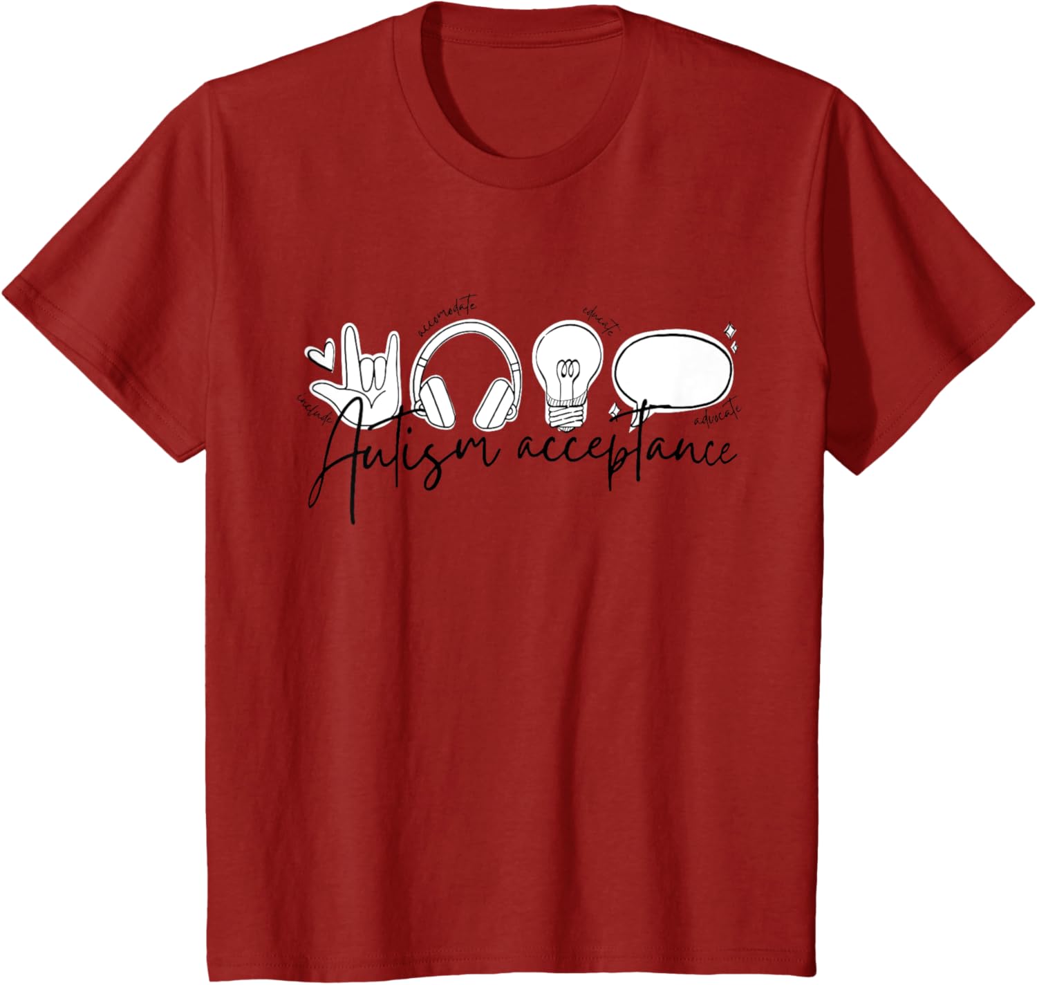 Autism Awareness Acceptance Shirt Support Mom Women Kid