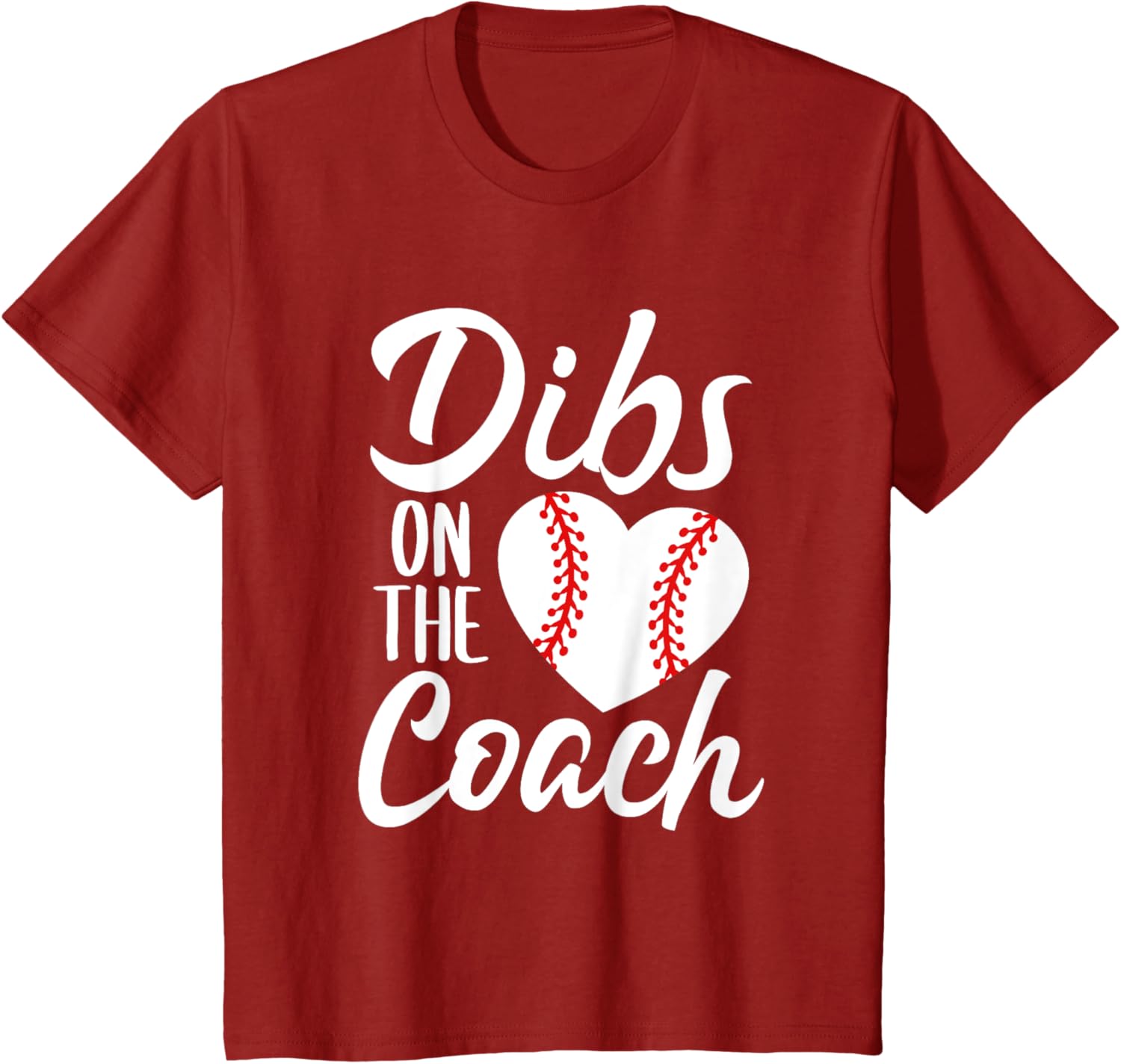 Dibs On The Coach Funny Baseball Heart Cute Mother's Day
