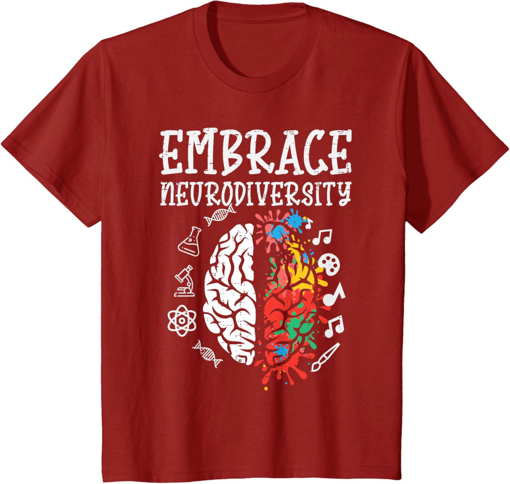 Embrace Neurodiversity Autism Awareness ASD Men Women Kids