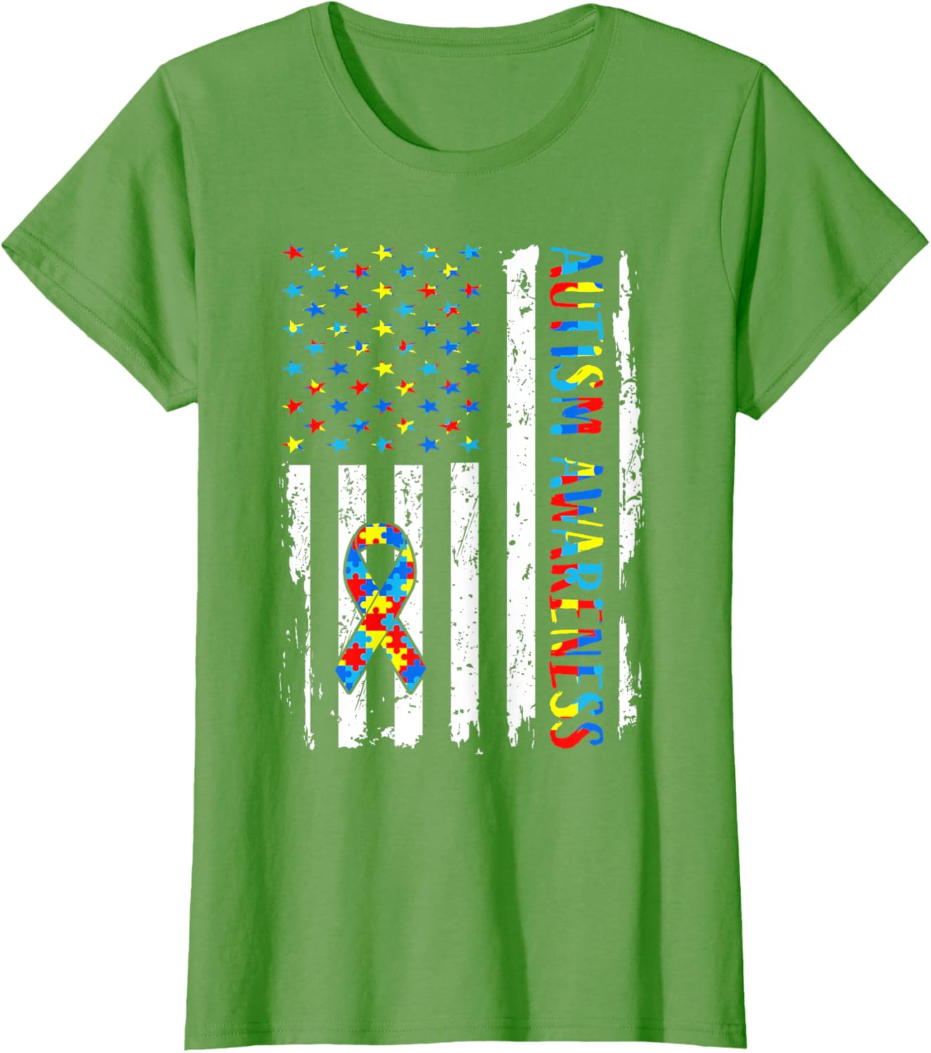 Autism Awareness Mom Dad USA flag Autistic Awareness Autism