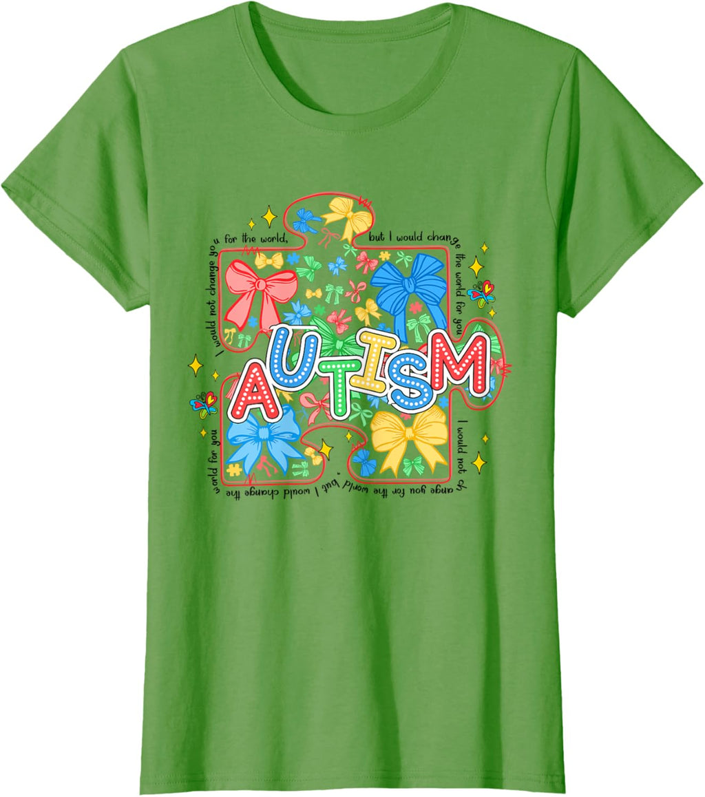 Autism Awareness Coquette Bow Autism Awareness Puzzle Piece