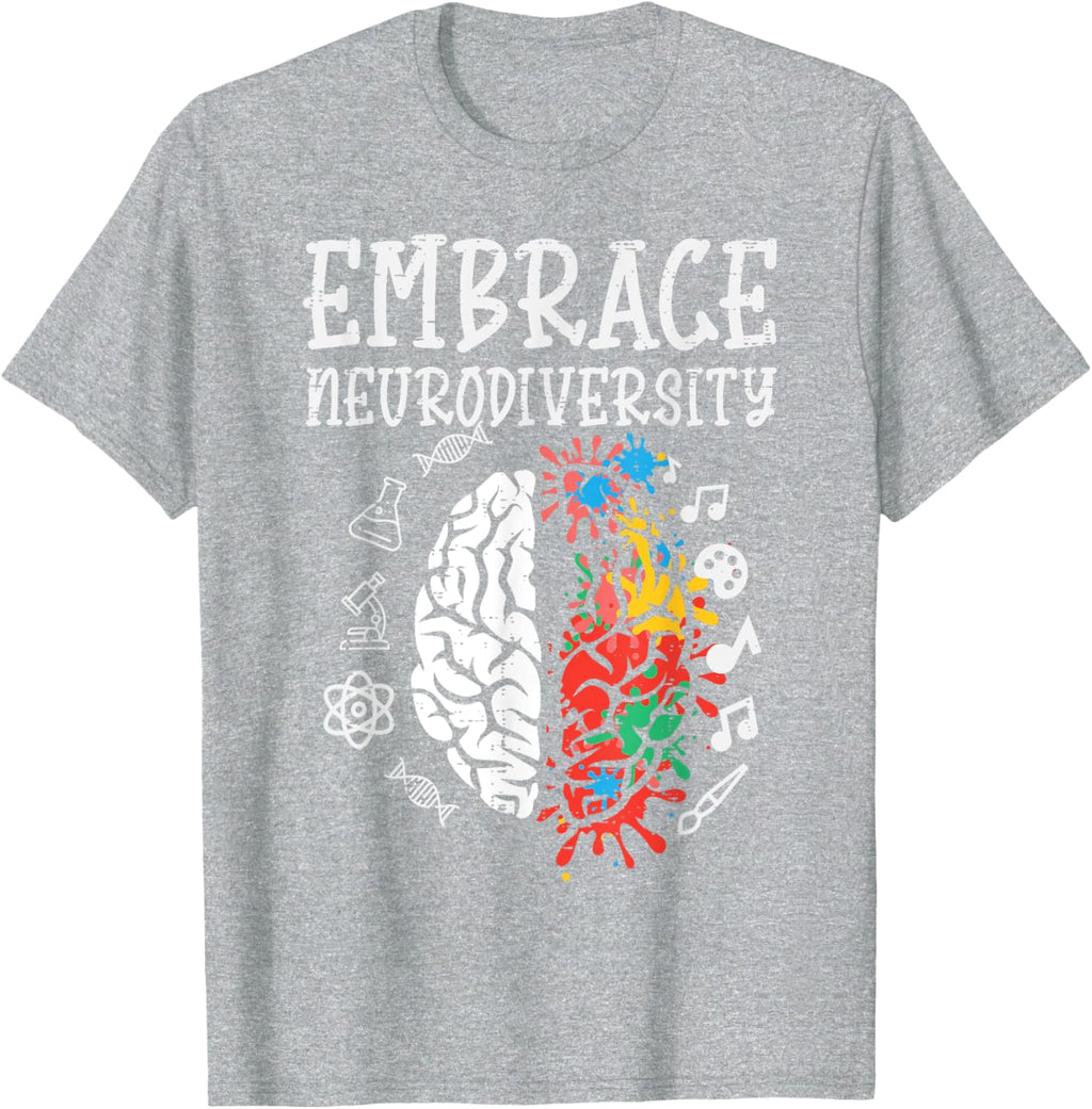 Embrace Neurodiversity Autism Awareness ASD Men Women Kids