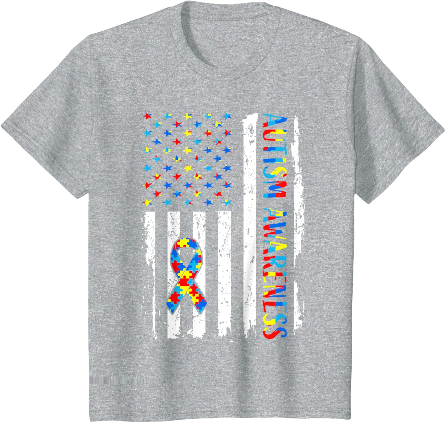 Autism Awareness Mom Dad USA flag Autistic Awareness Autism
