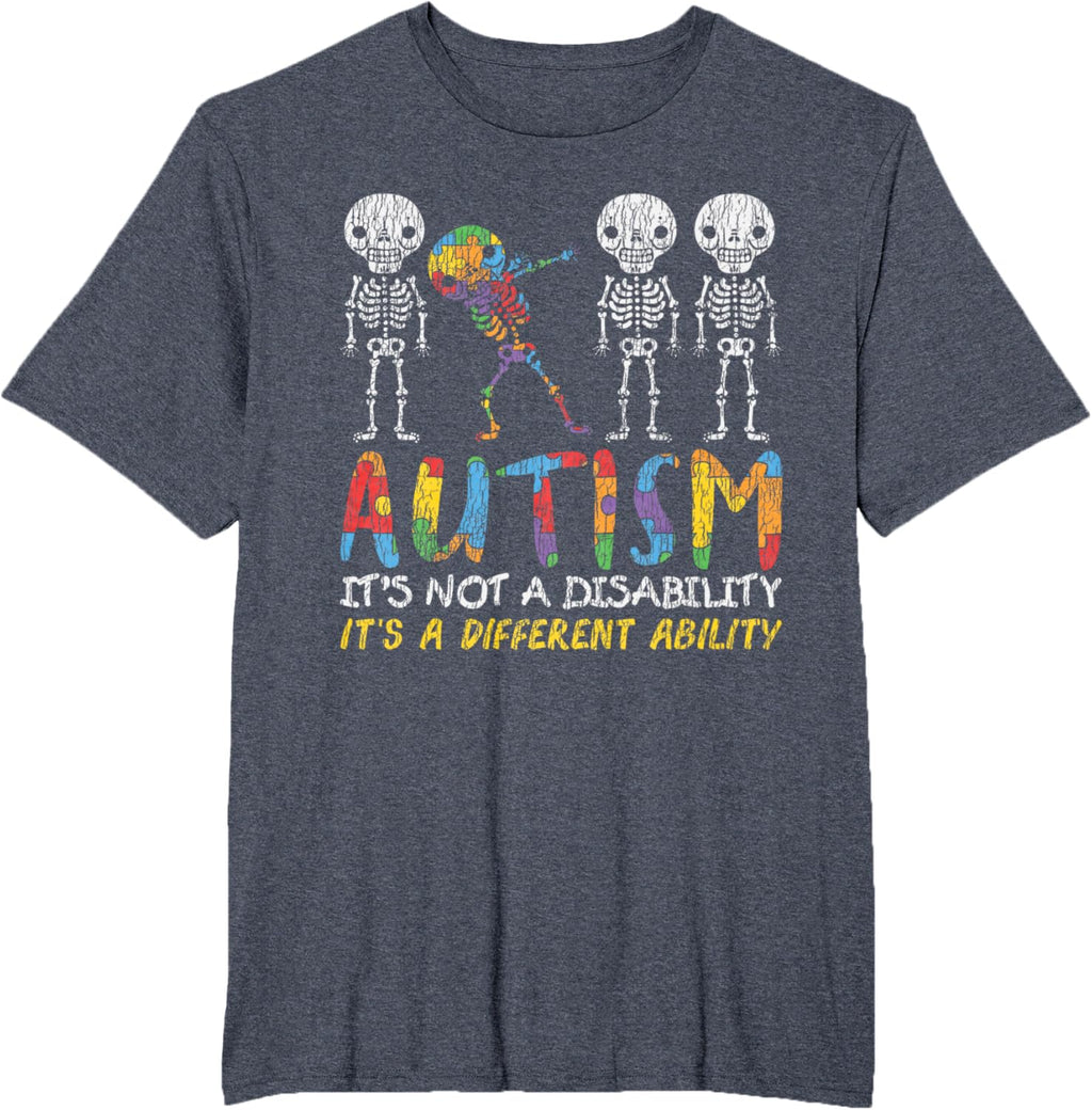 Autism Awerness - Skeleton Dabbing Autistic Kids Awareness
